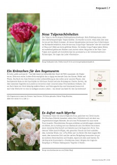 Presseartikel: Neue Tulpenschönheiten (Schweizer Garten | Januar 2016)