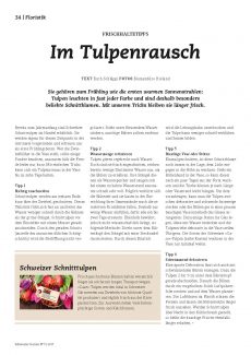 Presseartikel: Im Tulpenrausch (Schweizer Garten | März 2017)